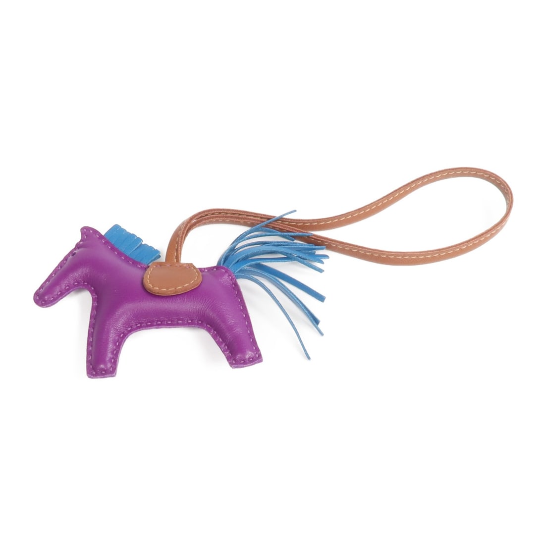 HERMES Rodeo PM bag charm purple lambskin France (1 of 6)