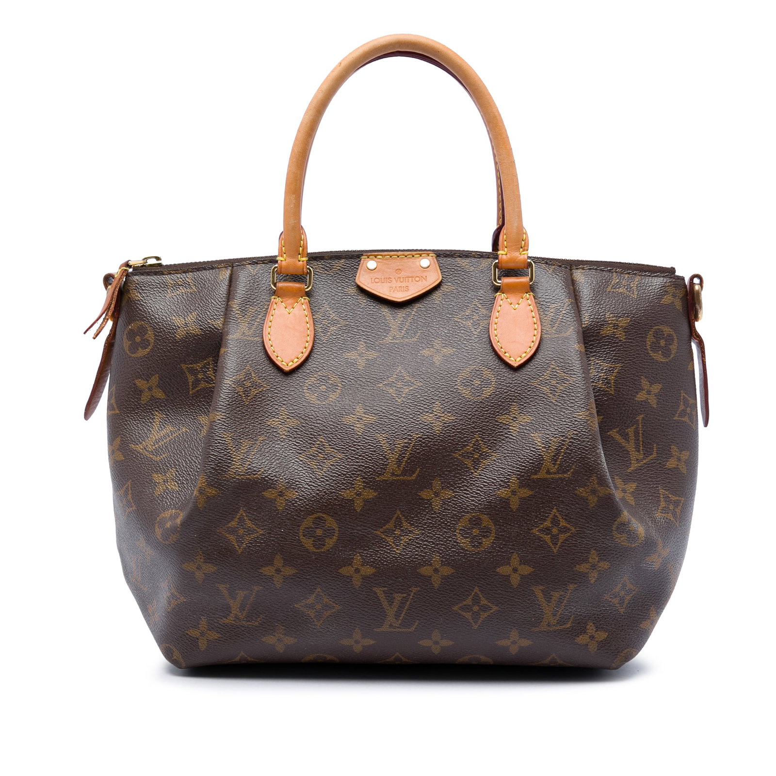 Louis Vuitton Turenne PM Monogram Canvas Handbag: Louis Vuitton Turenne PM Monogram Canvas Handbag Louis Vuitton Monogram Turenne PM bag from France, featuring a monogram canvas body with vachetta leather trim, rolled vachetta leather handles, a top 