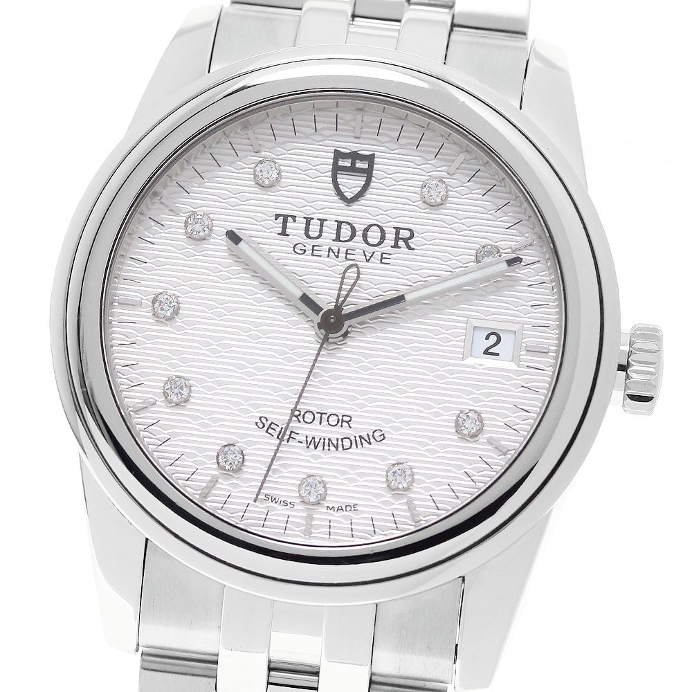 TUDOR Glamour 55000 mens automatic date wristwatch stainless steel (1 of 6)