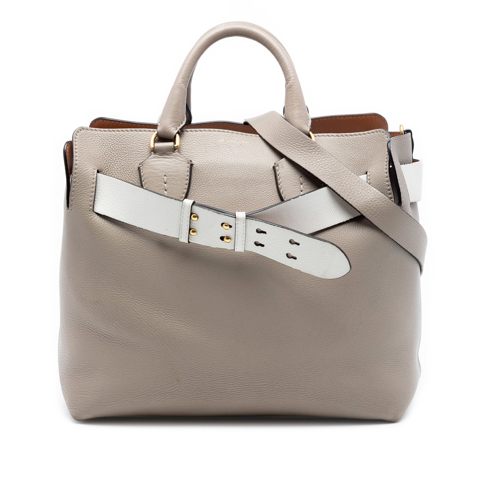 Burberry Marais Medium Bicolor Leather Belt Satchel (1 of 6)