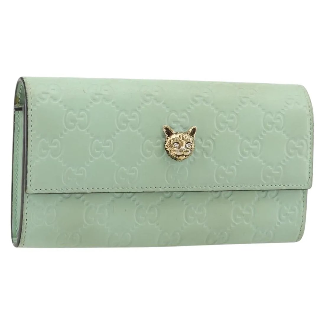 Green Leather Wallet Gucci Guccissima GG Motif: Green Leather Wallet Gucci Guccissima GG Motif This Gucci Guccissima wallet features the iconic GG motif and is crafted from green leather. Designed for unisex use, it offers a stylish and functional 