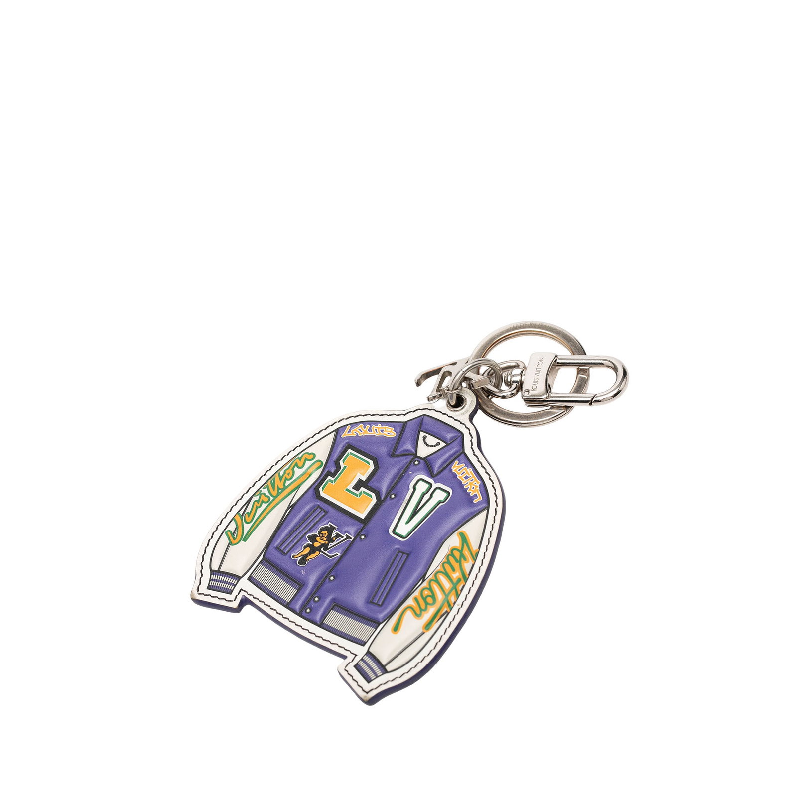 Louis Vuitton LV Varsity Jacket Illustre Leather Bag Charm Key Holder (1 of 5)