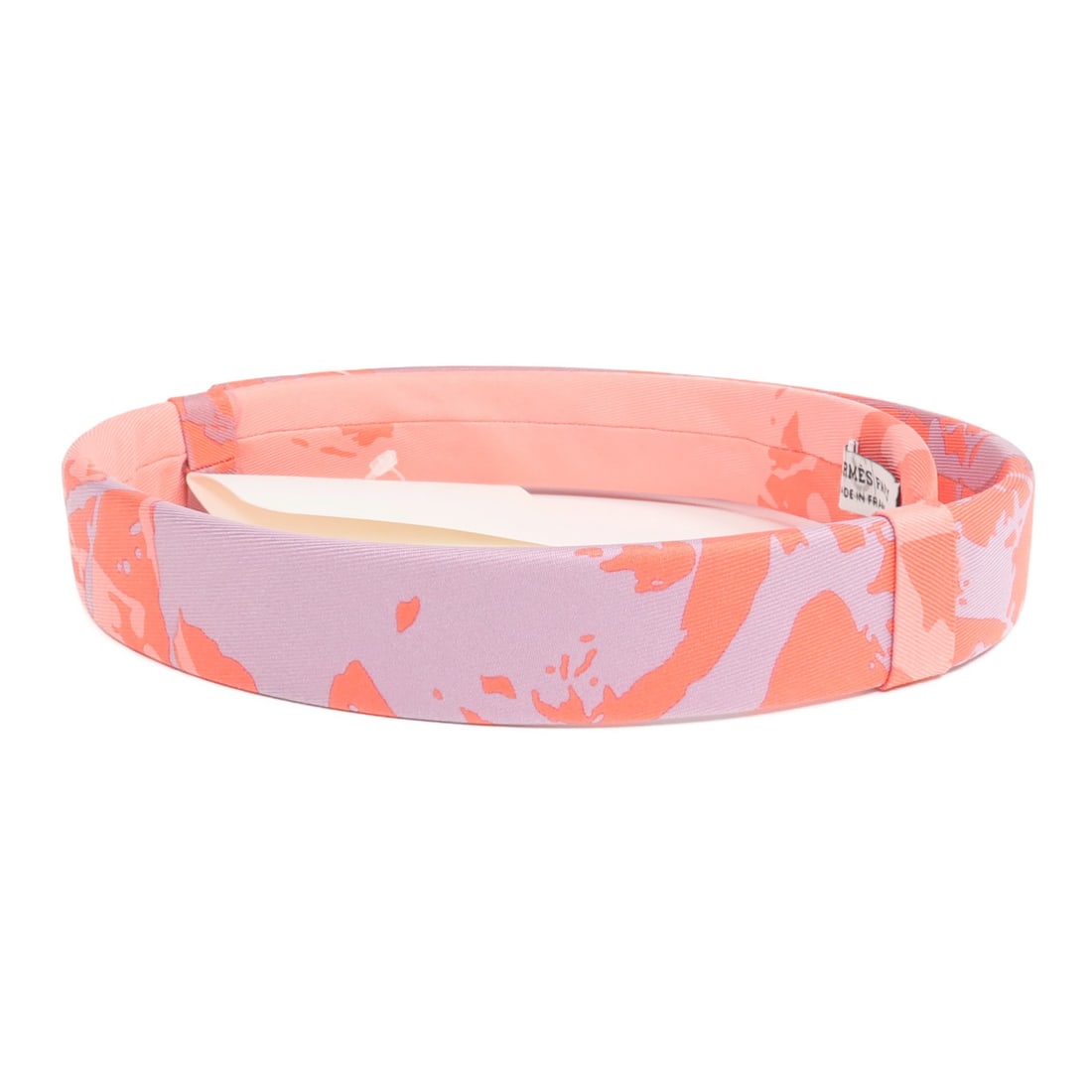 Hermes Pink Silk Hair Band with Storage Box: Hermes Pink Silk Hair Band with Storage Box Hermes hair band in pink silk, designed for women and presented in pristine A+ condition. It comes with a storage box and is made in France. The size is 2.5