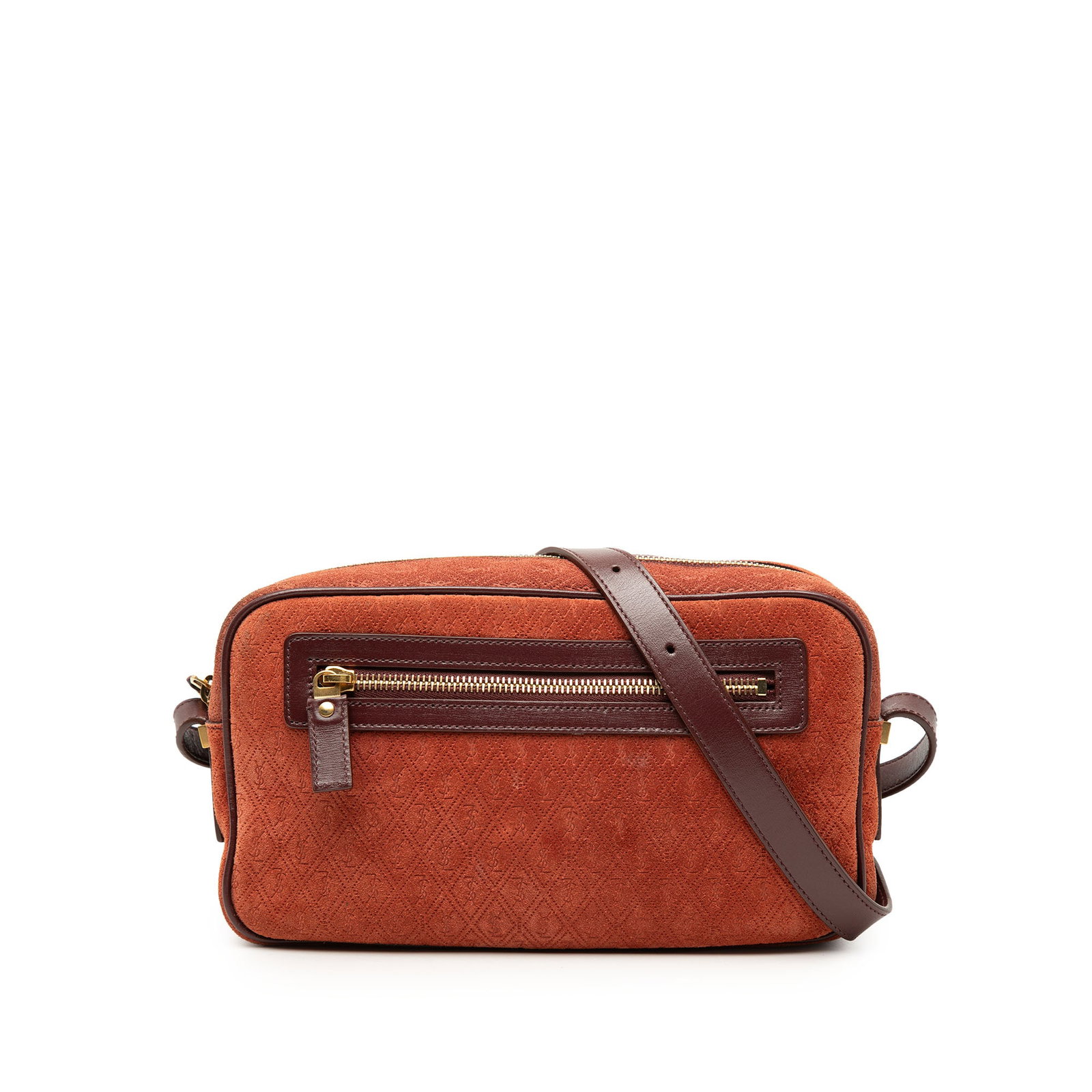 Saint Laurent Monogram Camera Bag in Brown Suede and Leather (1 of 7)