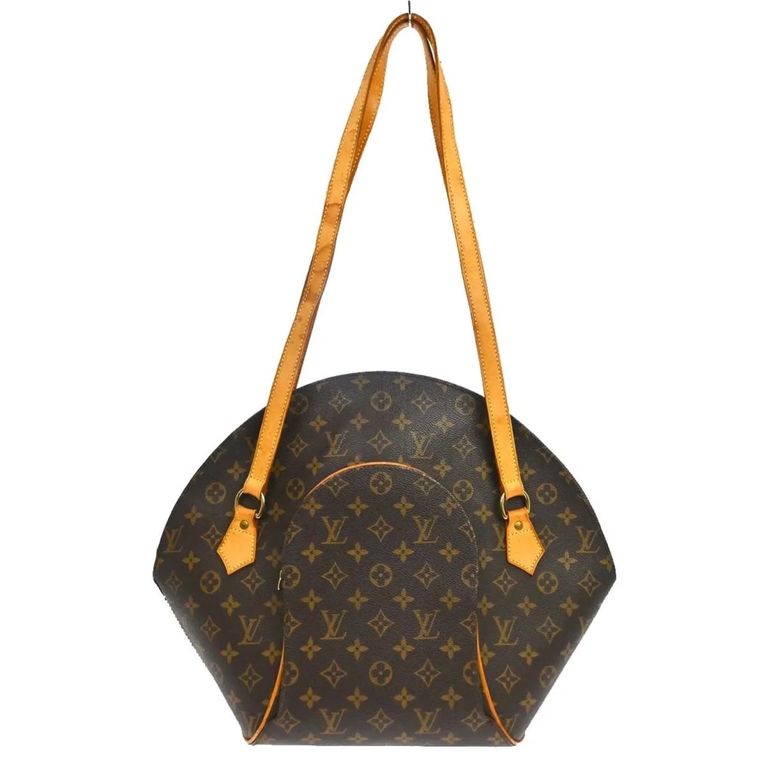Louis Vuitton Ellipse Brown Monogram Canvas Handbag: Louis Vuitton Ellipse Brown Monogram Canvas Handbag Louis Vuitton Ellipse bag in brown monogram canvas. Made in France, this piece is presented in fair condition with visible wear, including scuffs an
