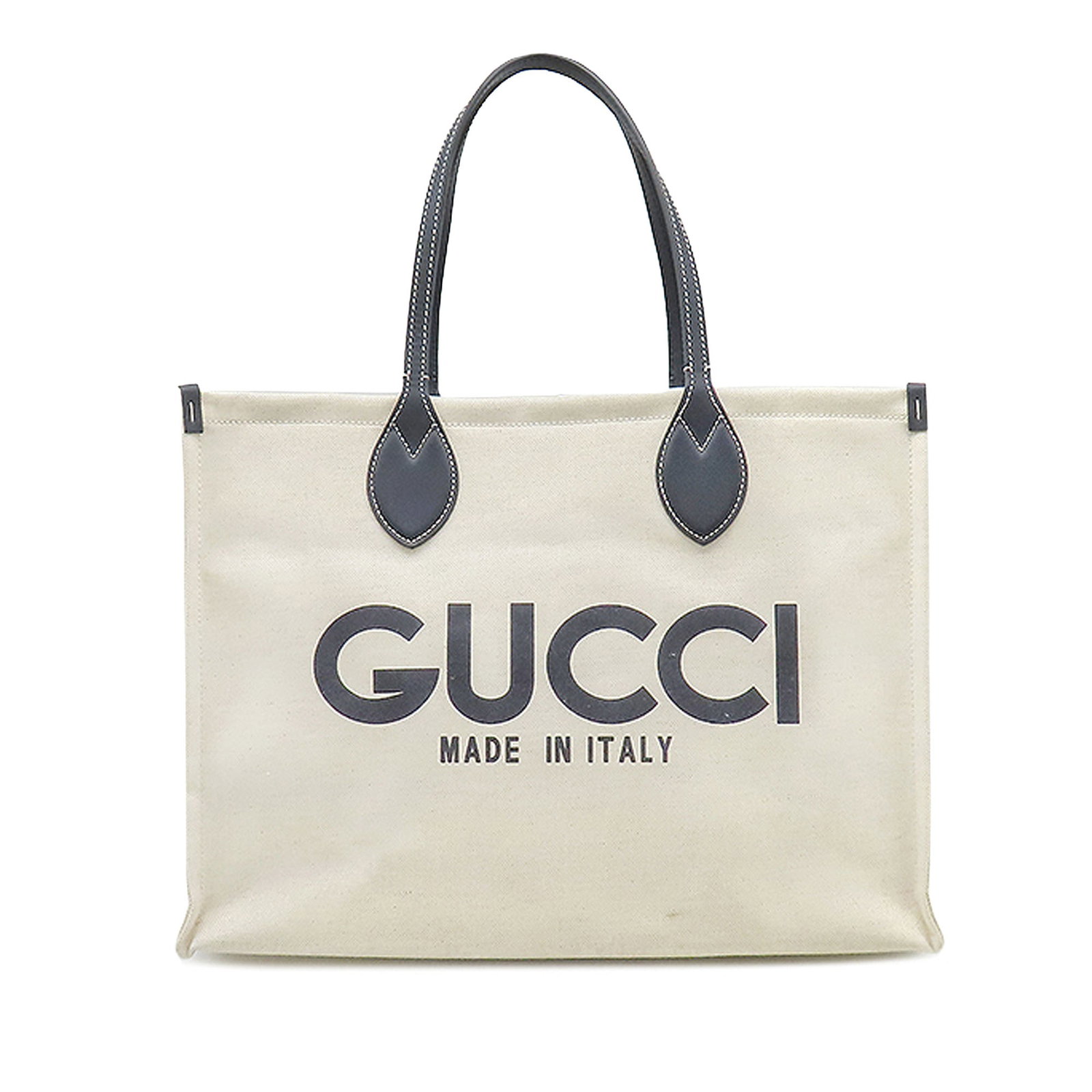 Gucci Large Logo Canvas Tote Bag with Leather Trim (1 of 11)