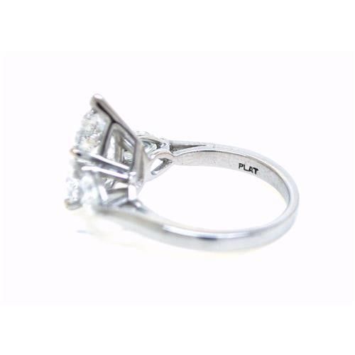 GIA Certified 4.02 Ct. Pear Diamond Platinum Engagement Ring