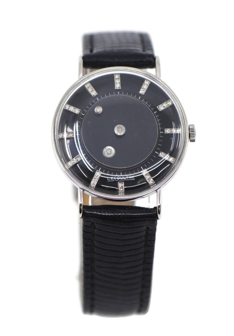 Jaeger LeCoultre Mystery Diamond 14K White Gold Watch 727-722 33mm: Jaeger LeCoultre Mystery Diamond 14K White Gold Watch 727-722 33mm Discover the elegance of the Jaeger LeCoultre Mystery Diamond Watch, crafted in 14K white gold. This exquisite timepiece features a m