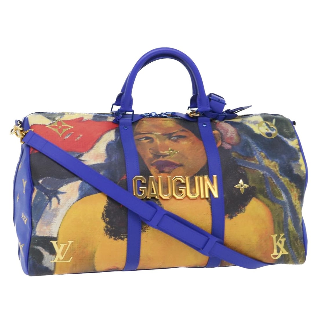 Louis Vuitton Masters Gauguin Keepall 50 Bandouliere Boston Bag: Louis Vuitton Masters Gauguin Keepall 50 Bandouliere Boston Bag A Louis Vuitton Masters Collection Keepall Bandouliere 50 in navy PVC leather, presented in Boston bag style and made in France. The bag
