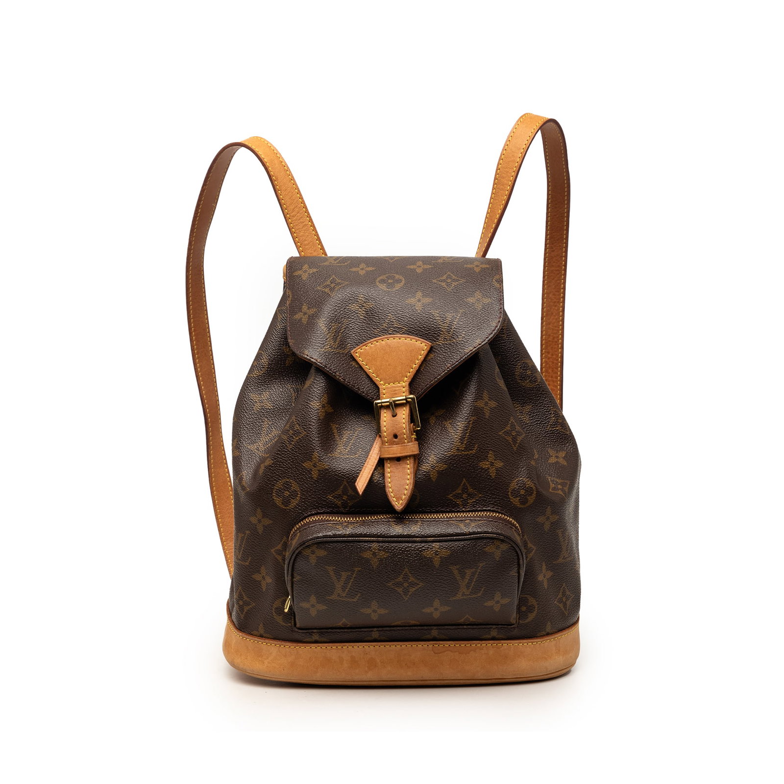Louis Vuitton Montsouris PM Monogram Canvas Backpack: Louis Vuitton Montsouris PM Monogram Canvas Backpack This Louis Vuitton Montsouris PM backpack features the iconic monogram canvas with vachetta leather trim and flat vachetta leather back straps. It 