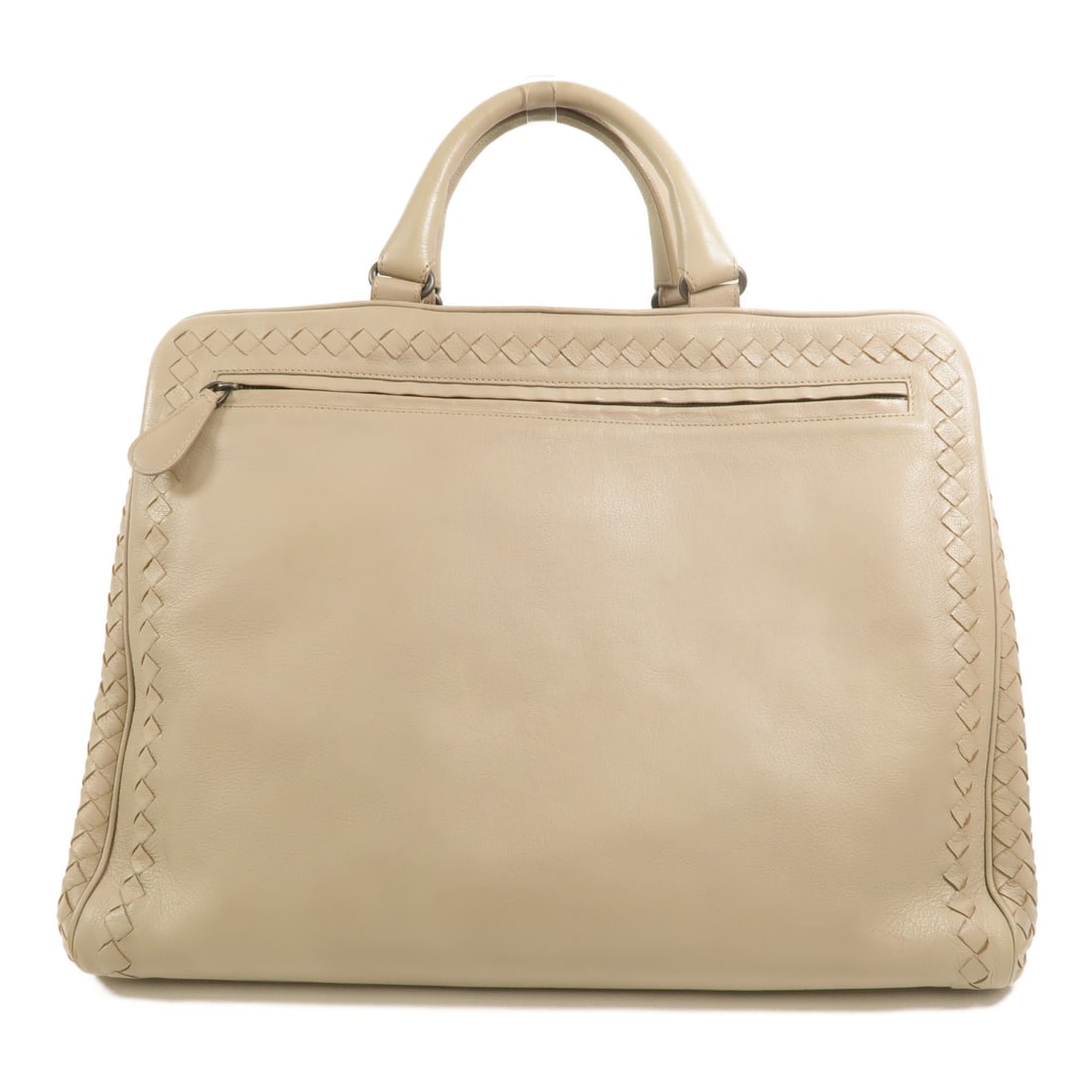 Bottega Veneta beige calfskin leather tote handbag for women: Bottega Veneta beige calfskin leather tote handbag for women A Bottega Veneta tote handbag in beige calfskin (cowhide) leather, designed for women and made in Italy. The bag measures approximately 16.