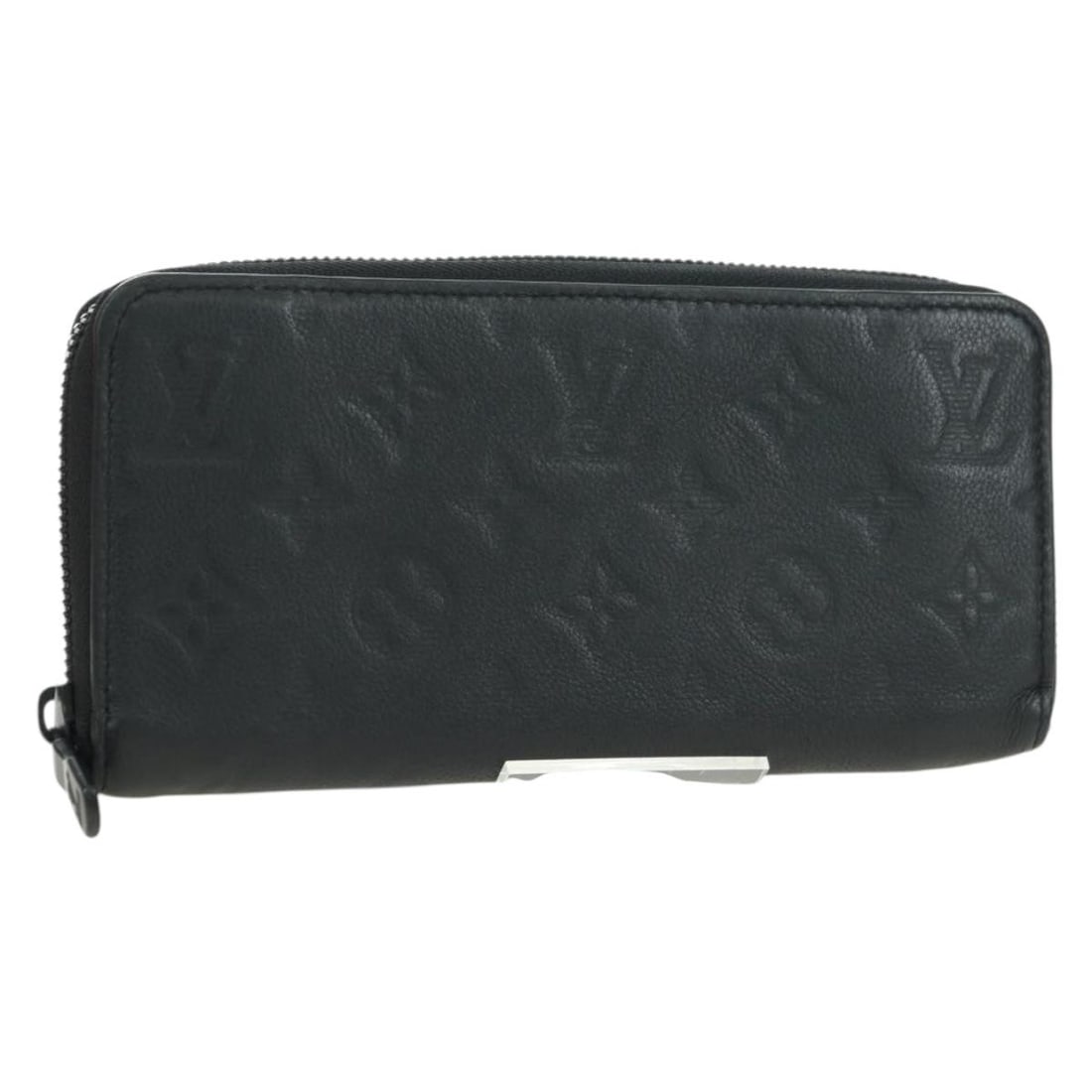 Louis Vuitton M11721 Zippy Horizontal Wallet Monogram Empreinte Black: Louis Vuitton M11721 Zippy Horizontal Wallet Monogram Empreinte Black A Louis Vuitton horizontal zip-around wallet in black Monogram Empreinte leather. It comes with a dust bag and item box, and was m