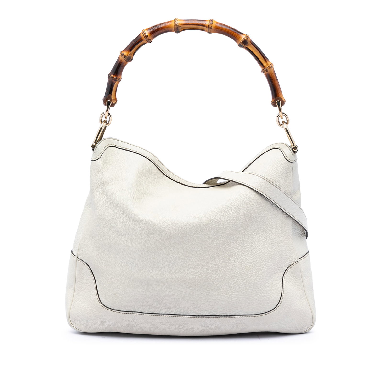 Gucci Diana White Leather Satchel with Bamboo Top Handle (1 of 7)