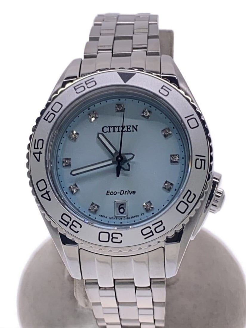 Citizen Carson Eco Drive Blue Dial Stainless Steel Ladies Watch: Citizen Carson Eco Drive Blue Dial Stainless Steel Ladies Watch This CITIZEN Eco Drive Carson Quartz J810-003V502 women's wristwatch features a blue dial and a stainless steel case and band. Made in J