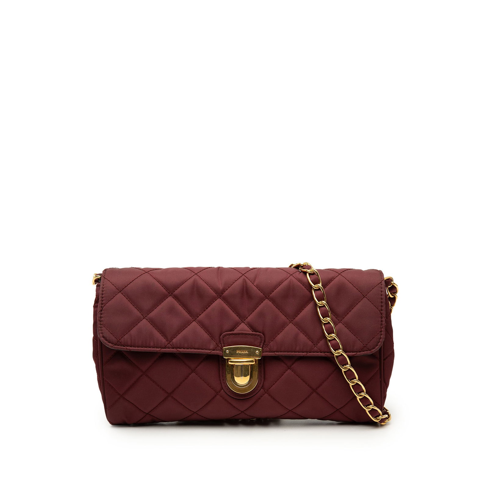 Prada Impuntu Tessuto Red Quilted Nylon Crossbody Bag (1 of 6)