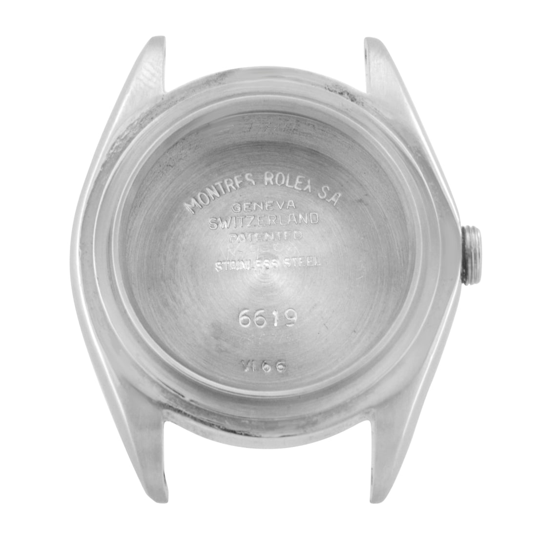Rolex Oyster Perpetual 6619 Steel Case with 18K Yellow Gold Bezel: Rolex Oyster Perpetual 6619 Steel Case with 18K Yellow Gold Bezel This Rolex Oyster Perpetual 6619 case is designed for the Rolex Oyster Perpetual model and is crafted from durable steel, complemented