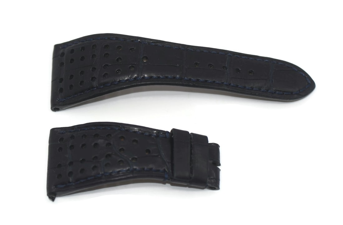 Roger Dubuis black leather wristwatch band 25mm (1 of 2)