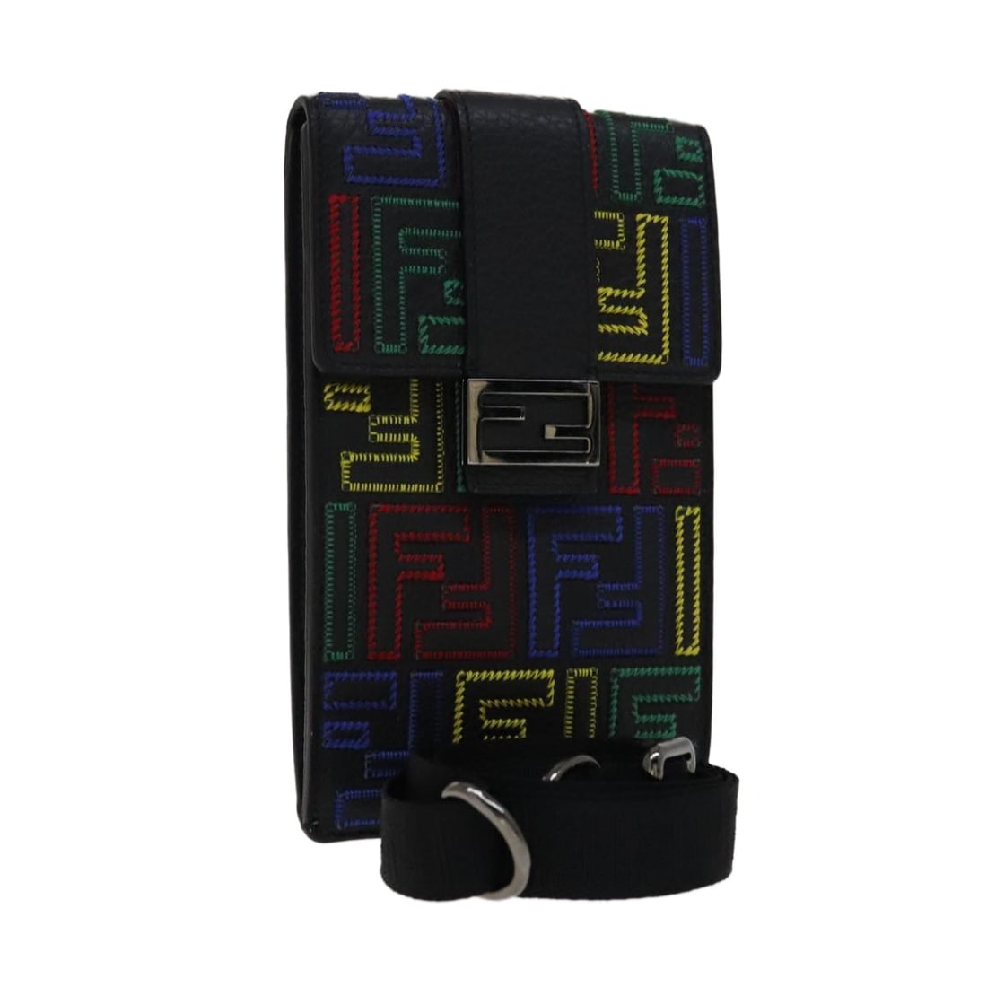 FENDI 7AS120 leather pouch smartphone holder black multicolor (1 of 18)