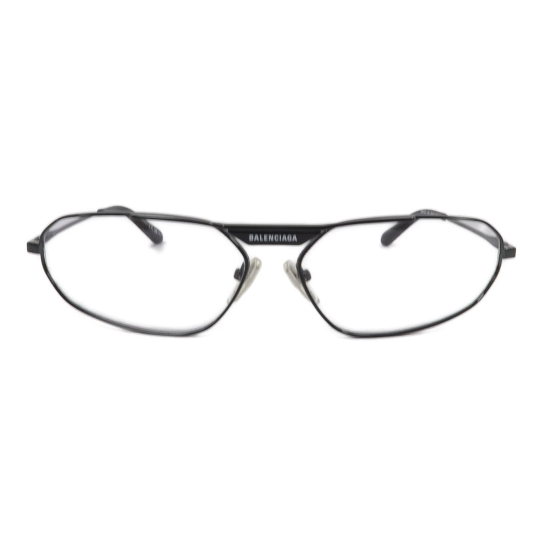 BALENCIAGA BB0245S-004 Oval Metal Sunglasses in Black with Case: BALENCIAGA BB0245S-004 Oval Metal Sunglasses in Black with Case Balenciaga metal oval sunglasses in black, model BB0245S-004. The frame is made of metal and the item comes with a case. Condition is AB