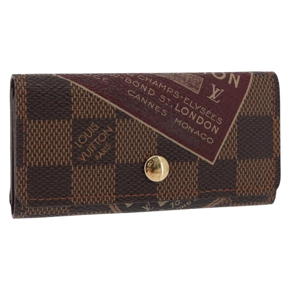 Louis Vuitton N63082 Damier Ebene Canvas 4 Key Case: Louis Vuitton N63082 Damier Ebene Canvas 4 Key Case Louis Vuitton Damier Ebene key case in Damier Ebene canvas, made in France. This item is presented in excellent condition with no remarkable scratch
