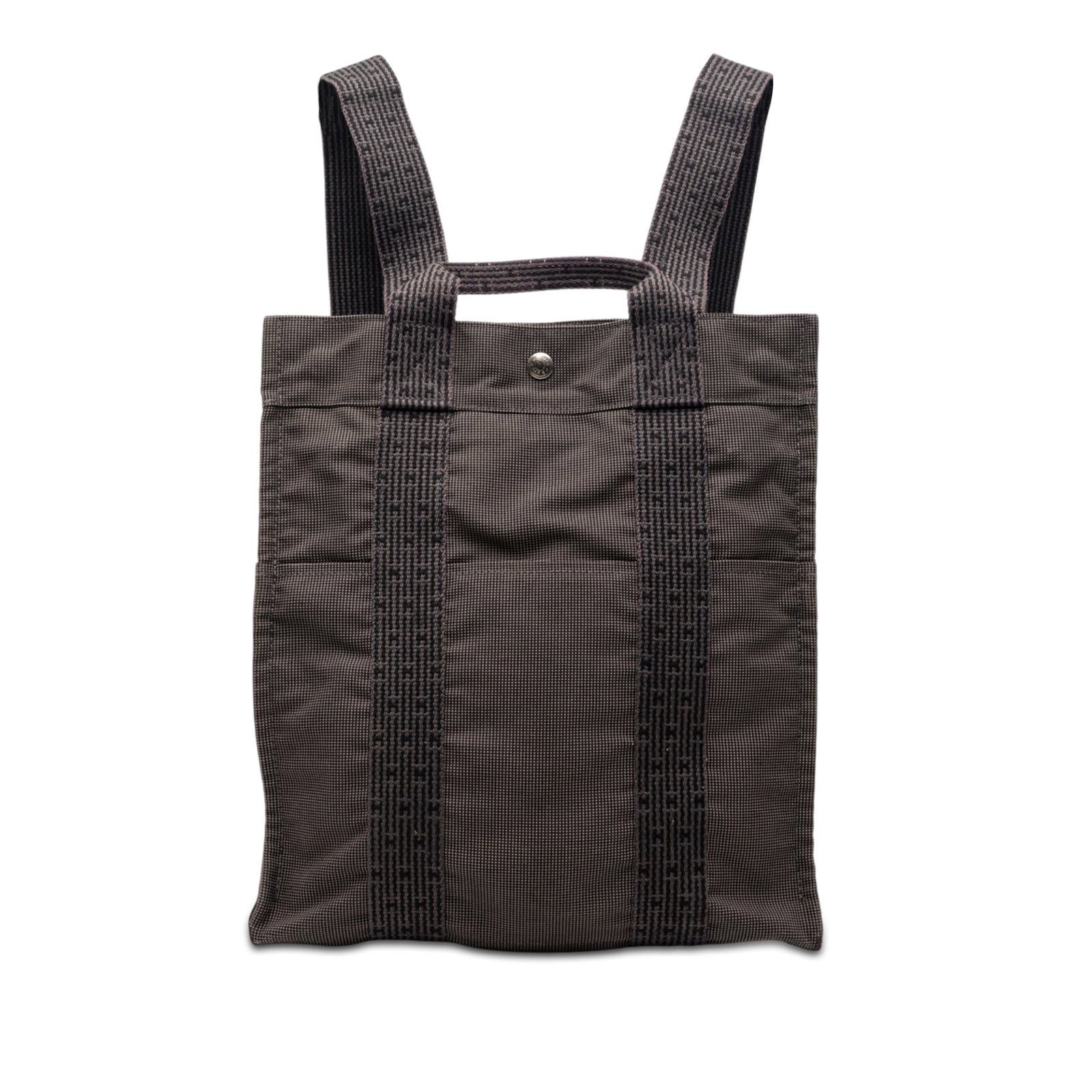 Hermes Herline MM Canvas Backpack Gray (1 of 6)