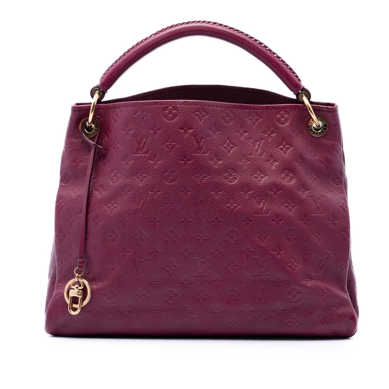 Louis Vuitton Artsy MM Monogram Empreinte Leather Shoulder Bag: Louis Vuitton Artsy MM Monogram Empreinte Leather Shoulder Bag Louis Vuitton Monogram Empreinte Artsy MM bag crafted in red leather. This bag features a rolled leather strap, an open top, and an inter