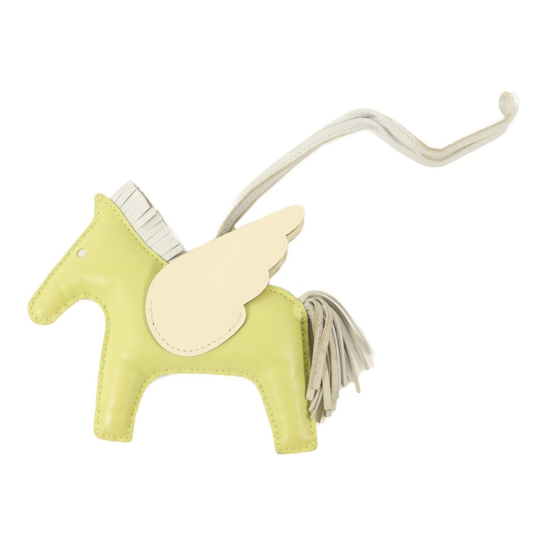 Hermes Rodeo Pegase MM charm green white pale blue leather (1 of 14)