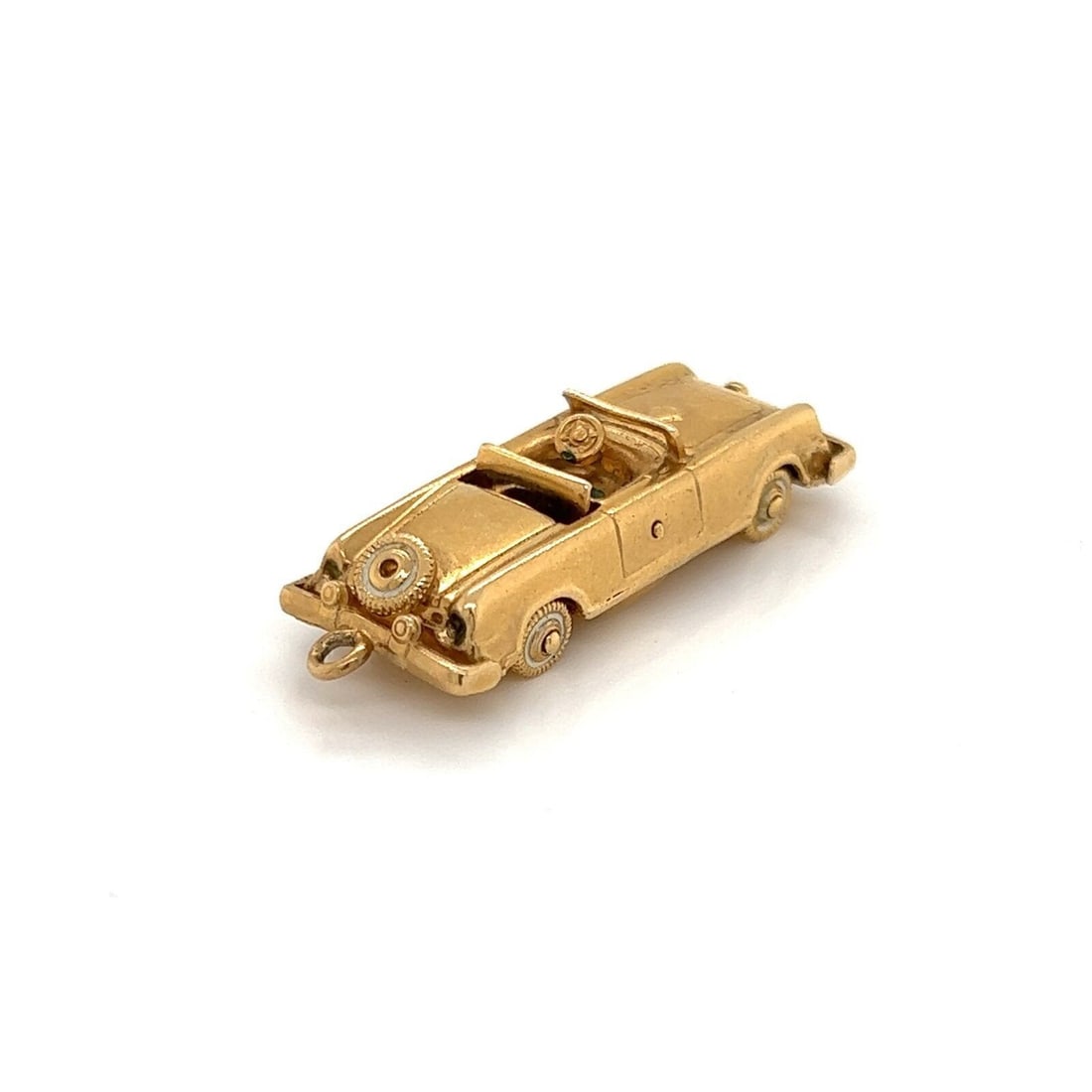 14k Yellow Gold Enamel Classic Car Charm Pendant Vintage (1 of 7)