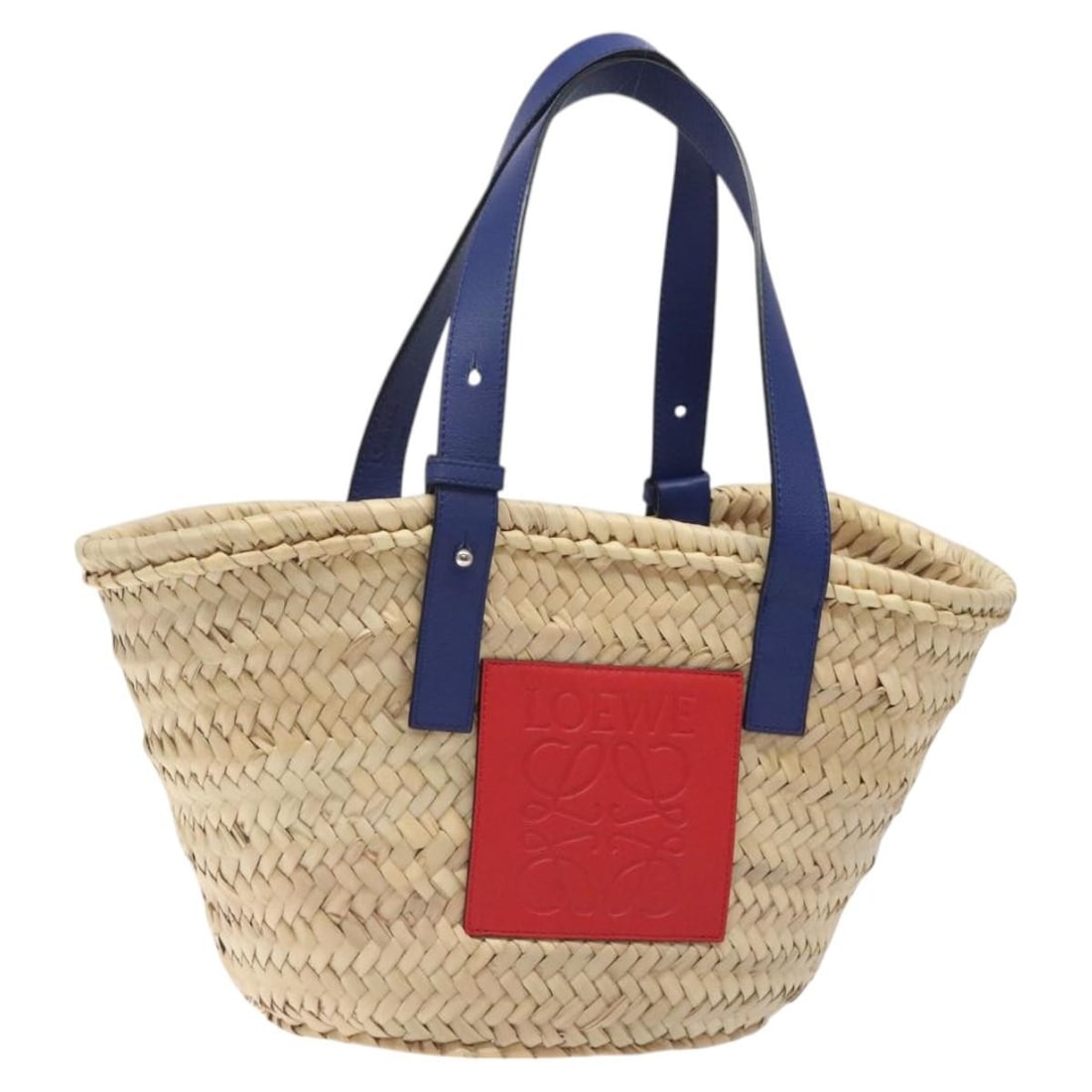 LOEWE Anagram Basket Hand Bag Wood Beige Red Silver Auth: LOEWE Anagram Basket Hand Bag Wood Beige Red Silver Auth Introducing the LOEWE Anagram Basket Hand Bag, a unique blend of style and craftsmanship. This exquisite bag is crafted from wood, featuring an