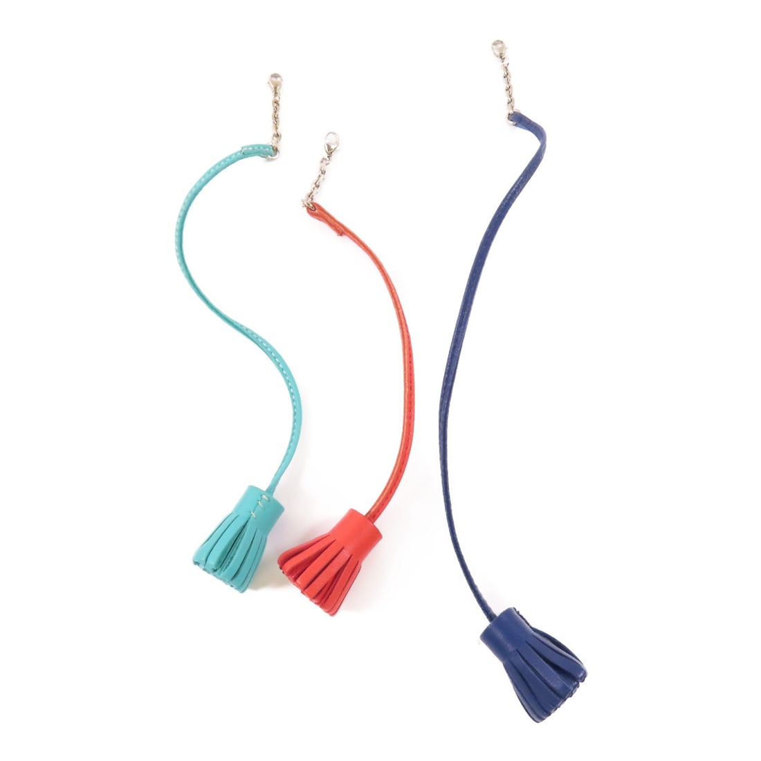 Hermes Pagemarker Veau Swift Calfskin Bookmark PHW Navy Red Green: Hermes Pagemarker Veau Swift Calfskin Bookmark PHW Navy Red Green Hermes Pagemarker made from Veau Swift leather and calfskin (cowhide) in navy, red, blue, and green. The item comes with a storage box