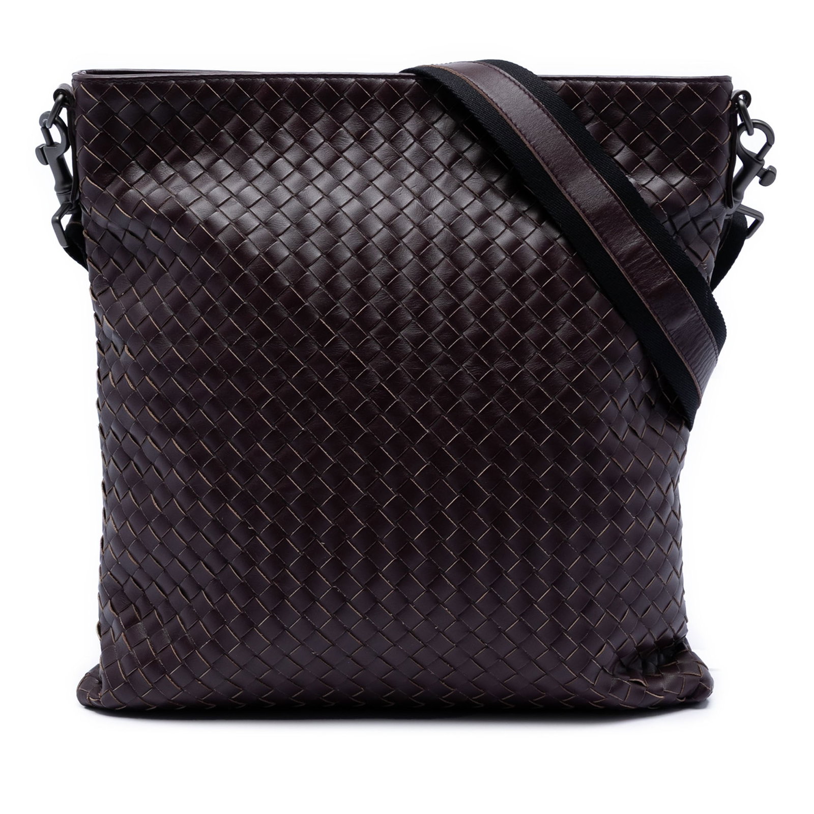 Bottega Veneta Intrecciato VN brown leather crossbody bag: Bottega Veneta Intrecciato VN brown leather crossbody bag This Bottega Veneta Nappa Intrecciato VN Crossbody bag features the brand's signature woven leather design in brown. It is crafted with an adj