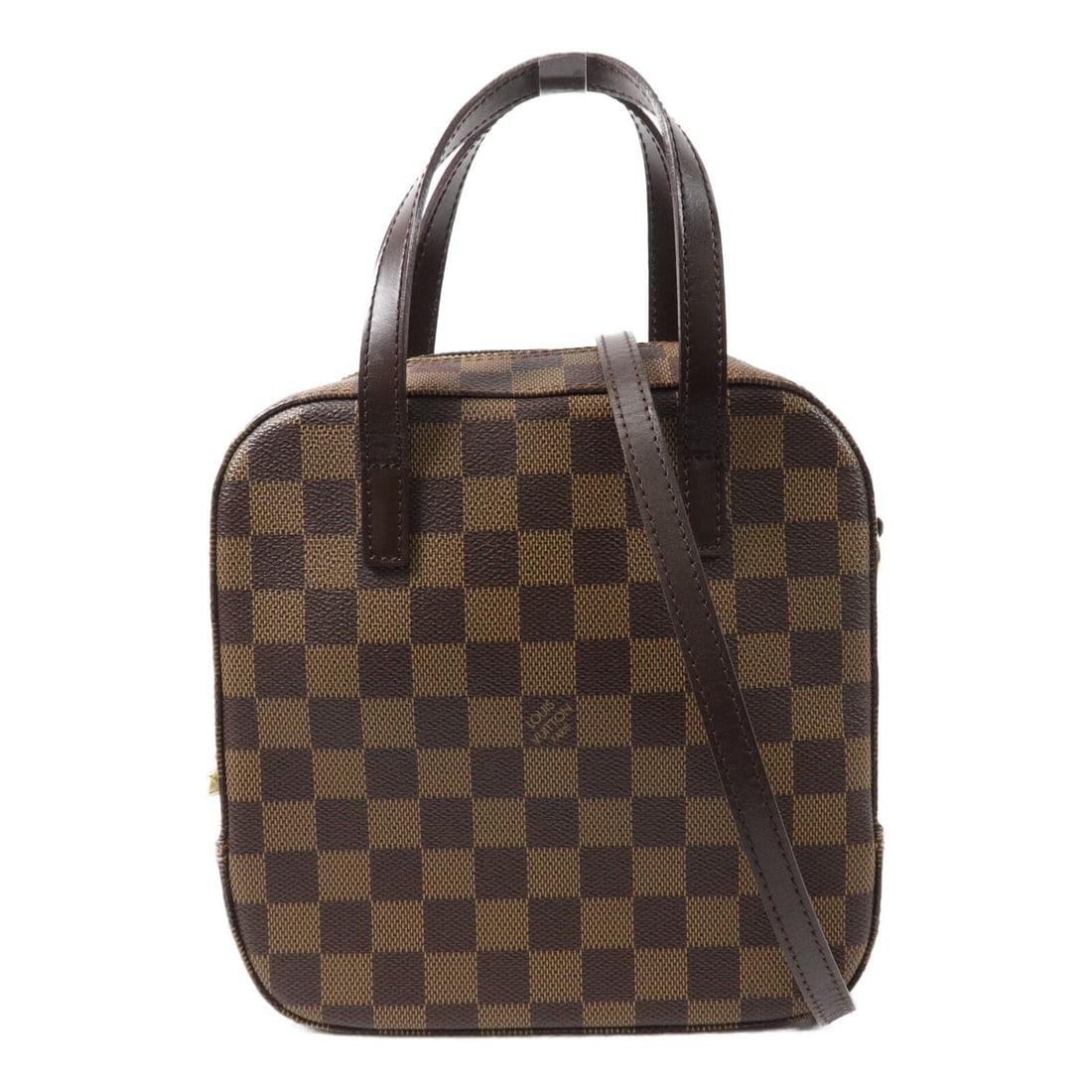Louis Vuitton Spontini N48021 Damier PVC Coated Canvas Shoulder Bag: Louis Vuitton Spontini N48021 Damier PVC Coated Canvas Shoulder Bag The Louis Vuitton Spontini Shoulder Bag is presented in Damier brown with PVC coated canvas construction. It features a shoulder str