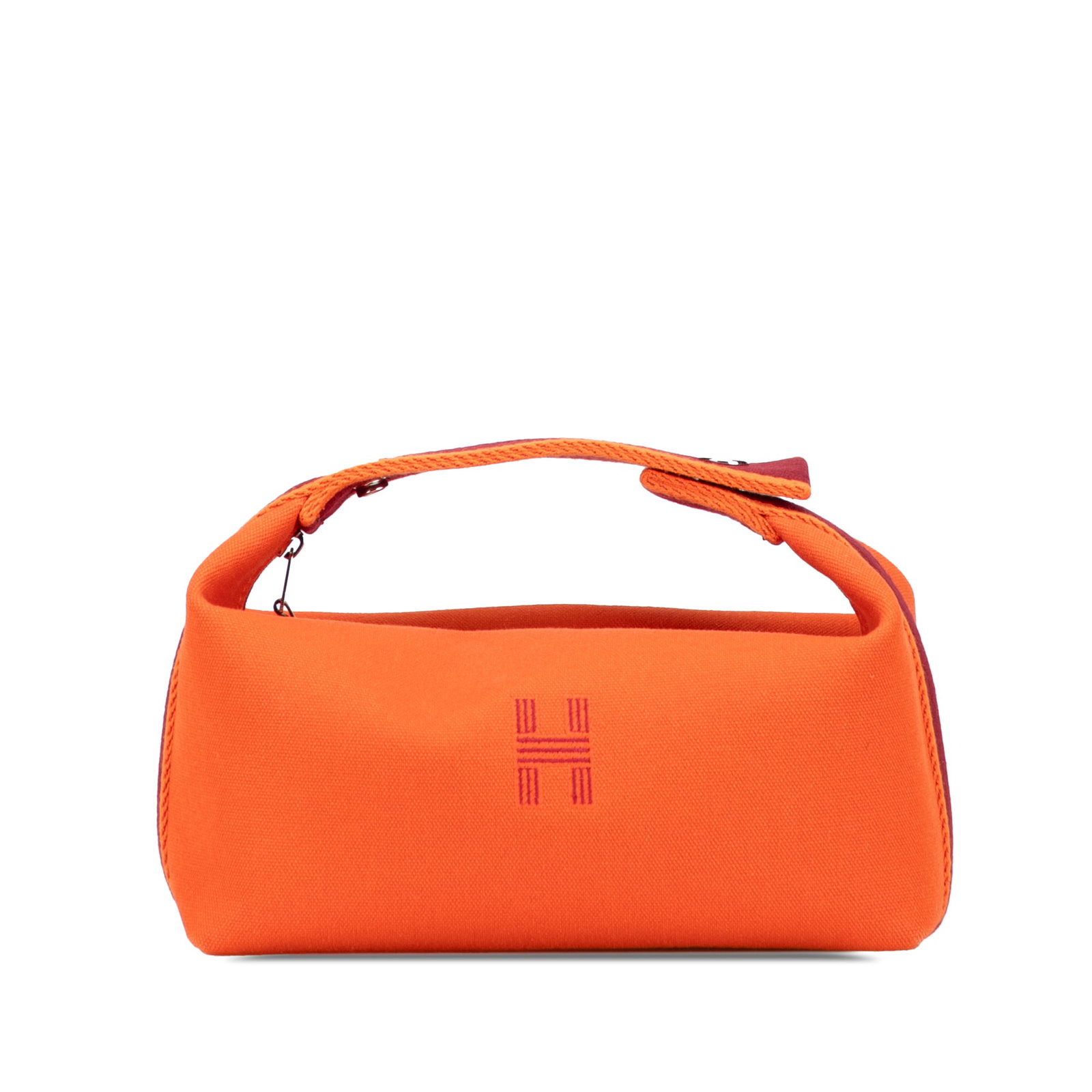 Hermes Small Toile Bride A Brac Case Orange Fabric Bag: Hermes Small Toile Bride A Brac Case Orange Fabric Bag Introducing the Hermes Small Toile Bride A Brac Case, a stylish and practical accessory perfect for your daily needs. This exquisite bag features