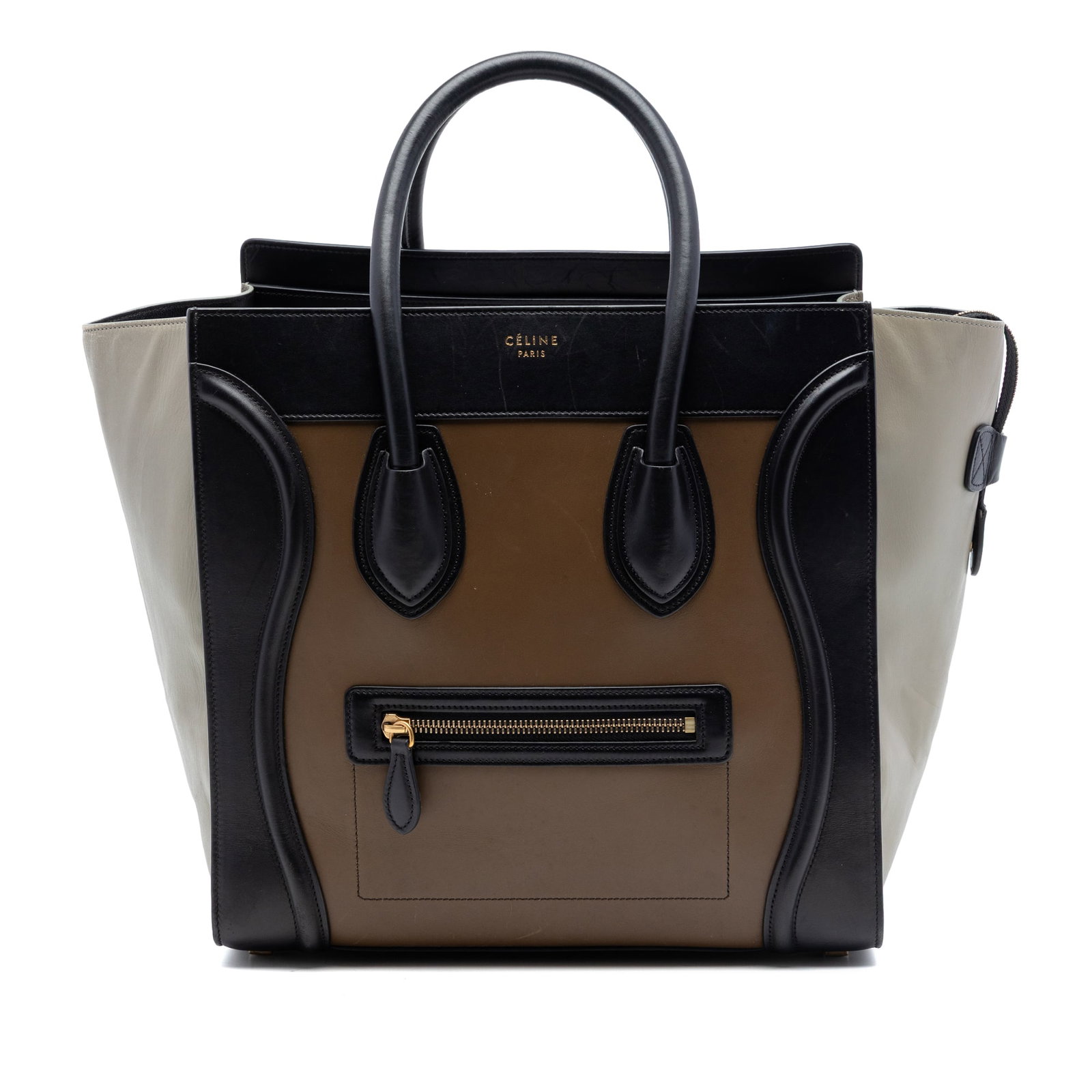 Celine Mini Luggage Tote Tricolor Calfskin Leather Bag (1 of 6)