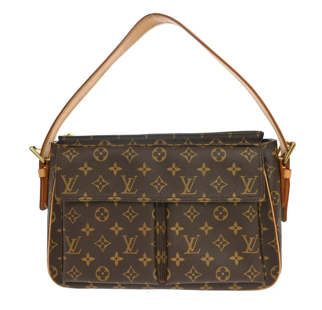 Louis Vuitton Viva Cite Brown Canvas Handbag: Louis Vuitton Viva Cite Brown Canvas Handbag Louis Vuitton Viva Cite shoulder bag in brown monogram canvas. This women's bag is made in France and remains in good condition overall, with visible wear 