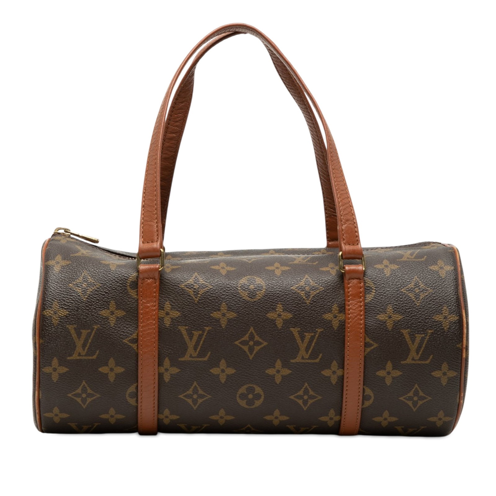 Louis Vuitton Papillon 30 Monogram Canvas Handbag: Louis Vuitton Papillon 30 Monogram Canvas Handbag Louis Vuitton Monogram Papillon 30 bag from France, featuring a monogram canvas body with leather trim, flat leather handles, and a top zip closure. I