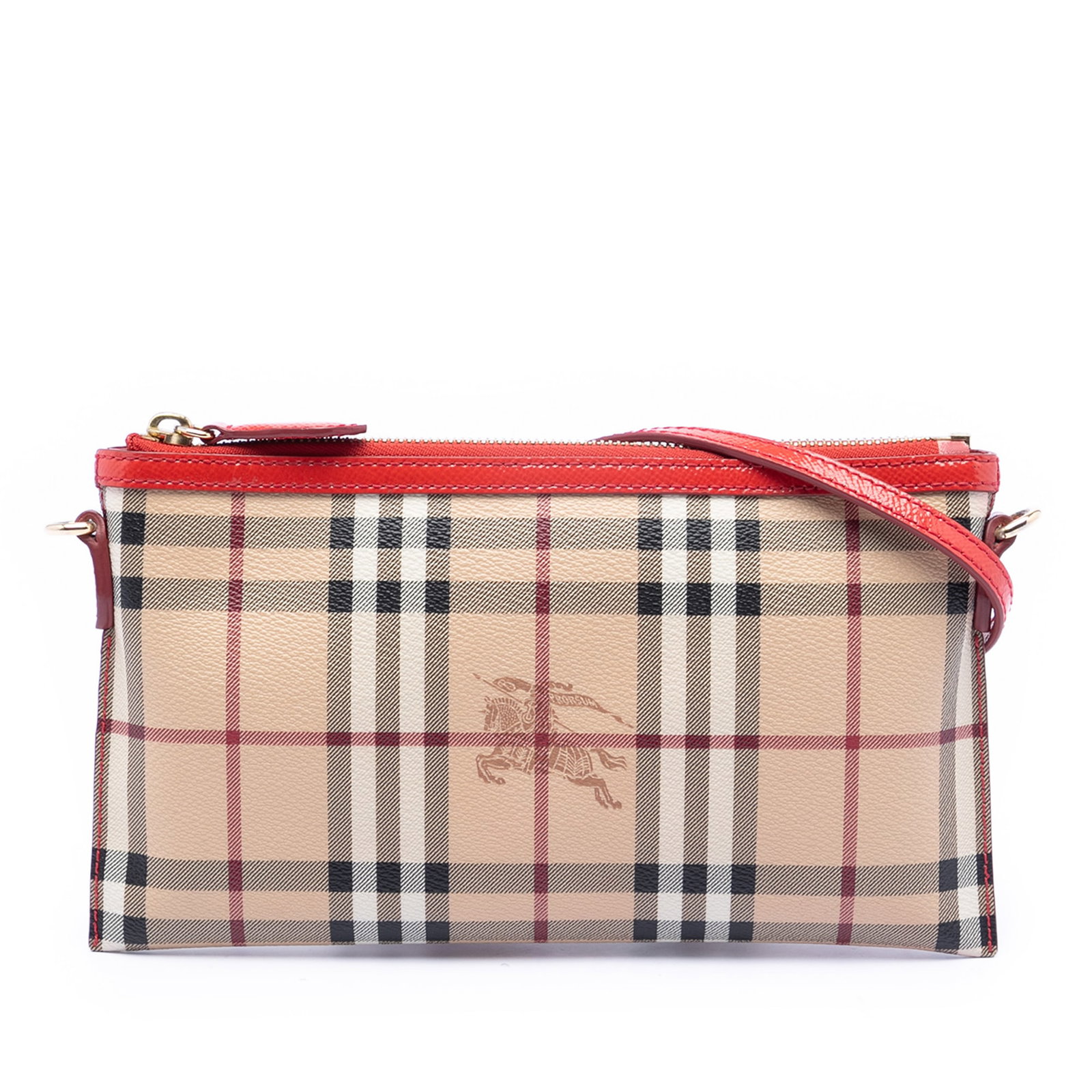 Burberry Peyton Crossbody Bag in Haymarket Check Canvas with Leather Trim: Burberry Peyton Crossbody Bag in Haymarket Check Canvas with Leather Trim This Burberry Peyton crossbody bag showcases the signature Haymarket check coated canvas with leather trim. It features an adj
