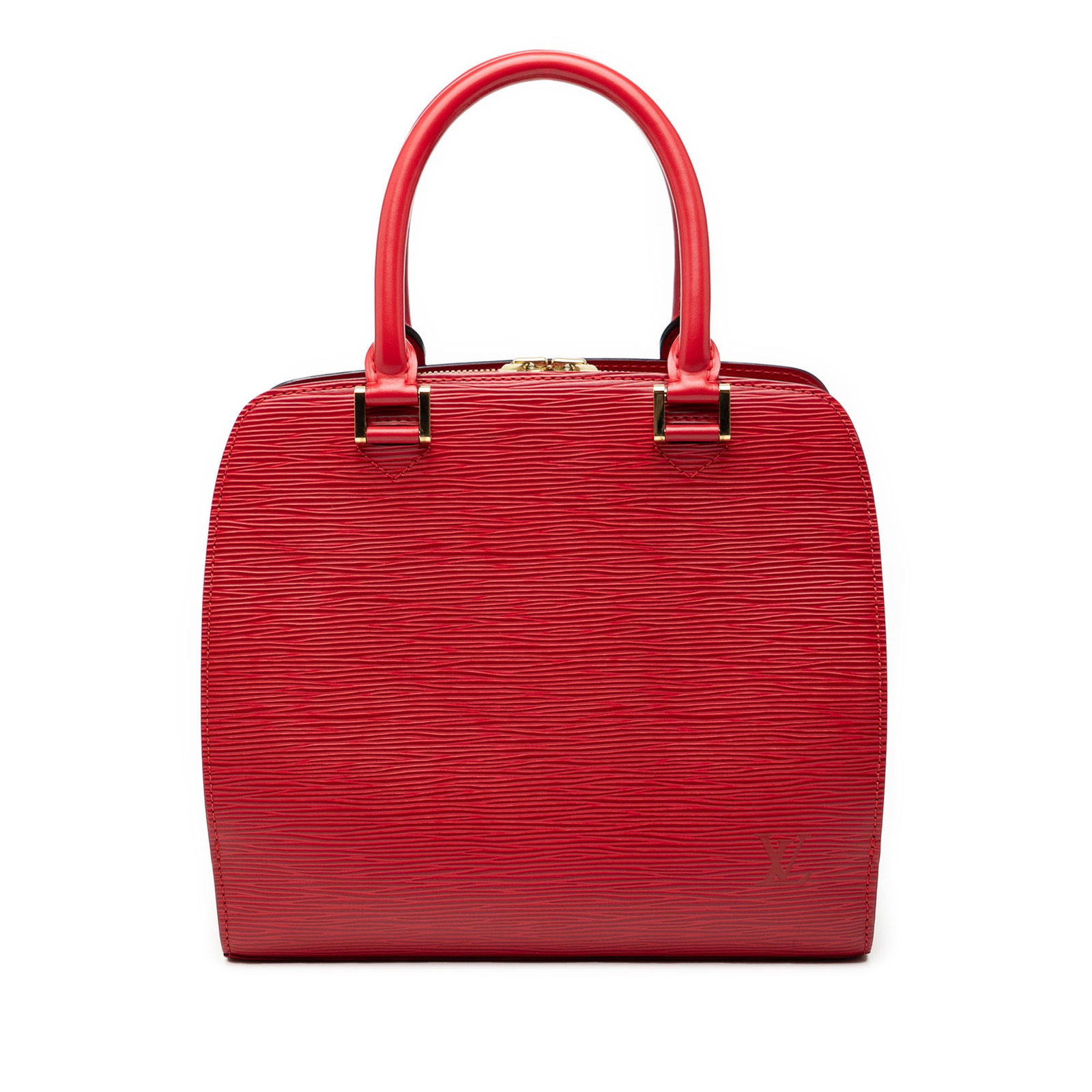 Louis Vuitton Red Epi Leather Pont Neuf Handbag with Rolled Handles (1 of 7)