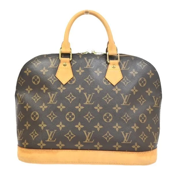Louis Vuitton Vintage Alma Brown Canvas Handbag: Louis Vuitton Vintage Alma Brown Canvas Handbag Vintage Louis Vuitton Alma handbag in brown monogram canvas. This female model is made in France and measures 30 cm x 24 cm x 16 cm. Condition is good, 
