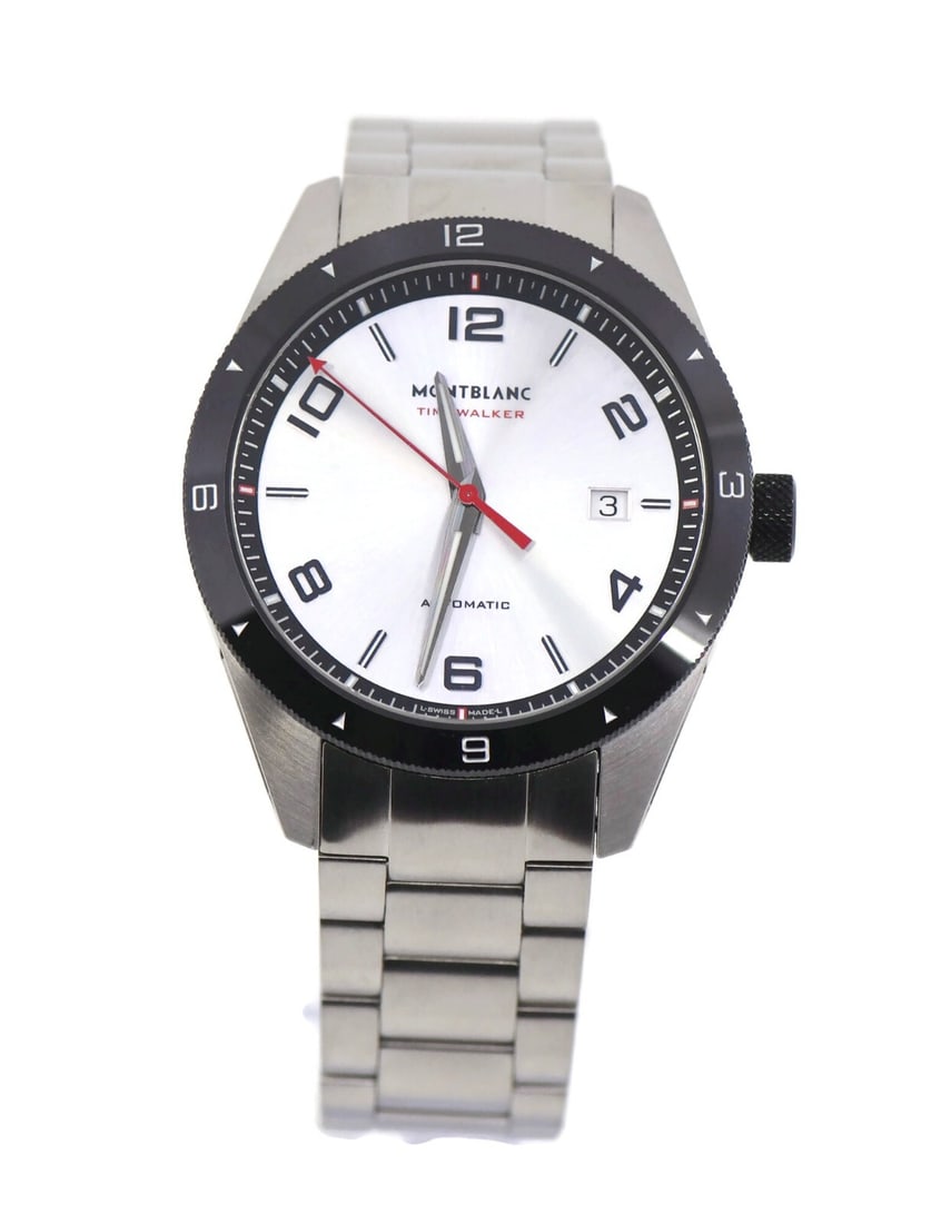 Montblanc Timewalker Stainless Steel Watch 41mm Ref 116057 with Box and Papers: Montblanc Timewalker Stainless Steel Watch 41mm Ref 116057 with Box and Papers Discover the Montblanc Timewalker, a stunning stainless steel wristwatch that combines style and precision. This timepiec