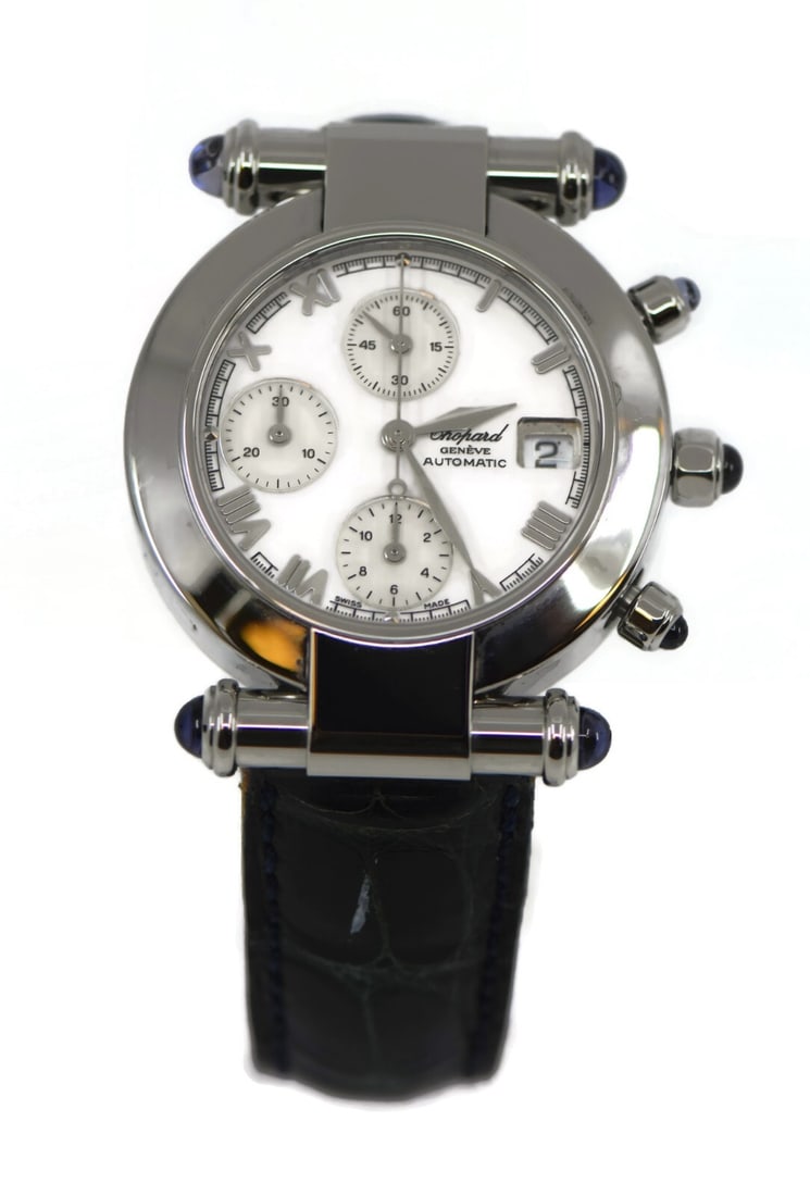 Chopard Imperiale Chronograph Stainless Steel Watch 8219 with Box: Chopard Imperiale Chronograph Stainless Steel Watch 8219 with Box Introducing the Chopard Imperiale Chronograph Stainless Steel Watch, a stunning timepiece that combines elegance with functionality. T