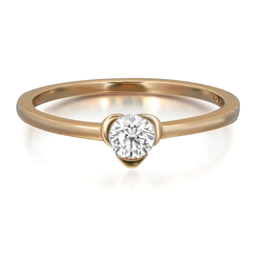 PANDORA 14K Yellow Gold Heart Ring with 0.25Cttw Lab Grown Diamond Size 8.5: PANDORA 14K Yellow Gold Heart Ring with 0.25Cttw Lab Grown Diamond Size 8.5 Showcase your love with this exquisite Pandora heart ring, beautifully crafted in fine 14K yellow gold. This cocktail-style 