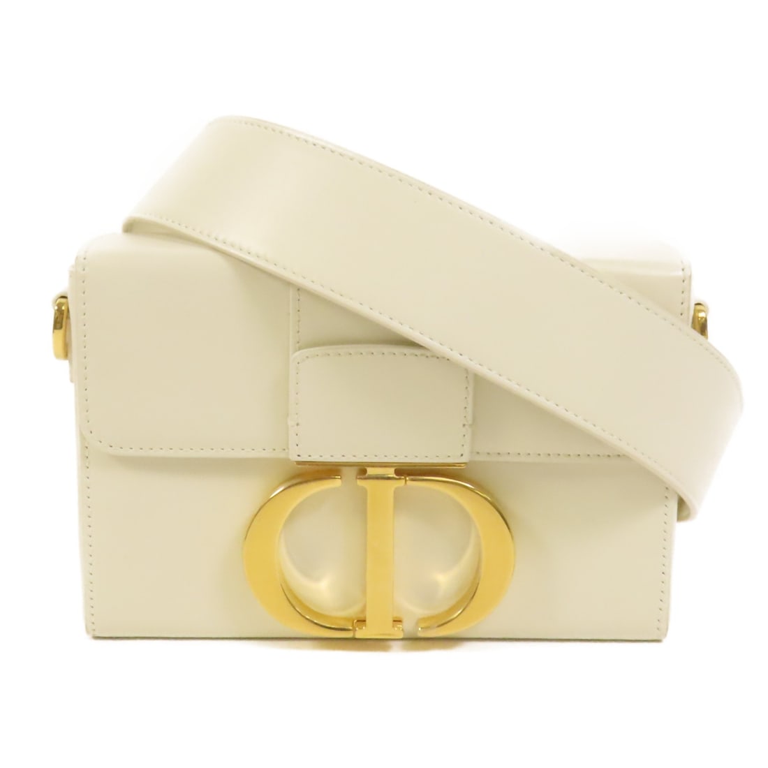 Dior 30 Montaigne M9204 White Calfskin Shoulder Bag: Dior 30 Montaigne M9204 White Calfskin Shoulder Bag A Christian Dior 30 Montaigne shoulder bag in white calfskin leather, model M9204. It features a flap pocket design and comes with a shoulder strap.