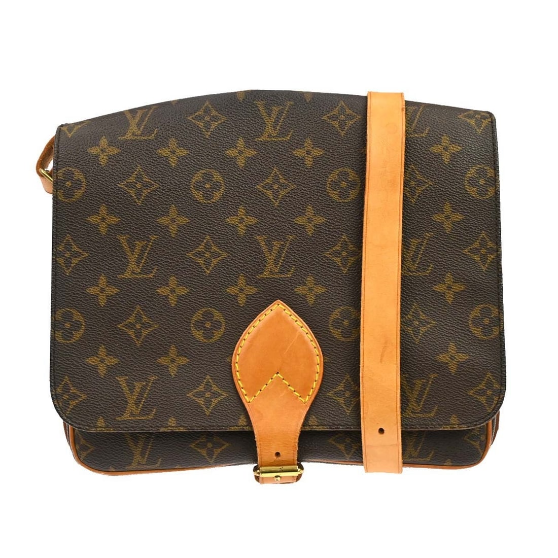 Louis Vuitton Cartouchiere GM Monogram Crossbody Shoulder Bag M51252: Louis Vuitton Cartouchiere GM Monogram Crossbody Shoulder Bag M51252 Louis Vuitton Cartouchiere GM shoulder bag in Monogram canvas and leather, made in France. This vintage medium bag features a flap 