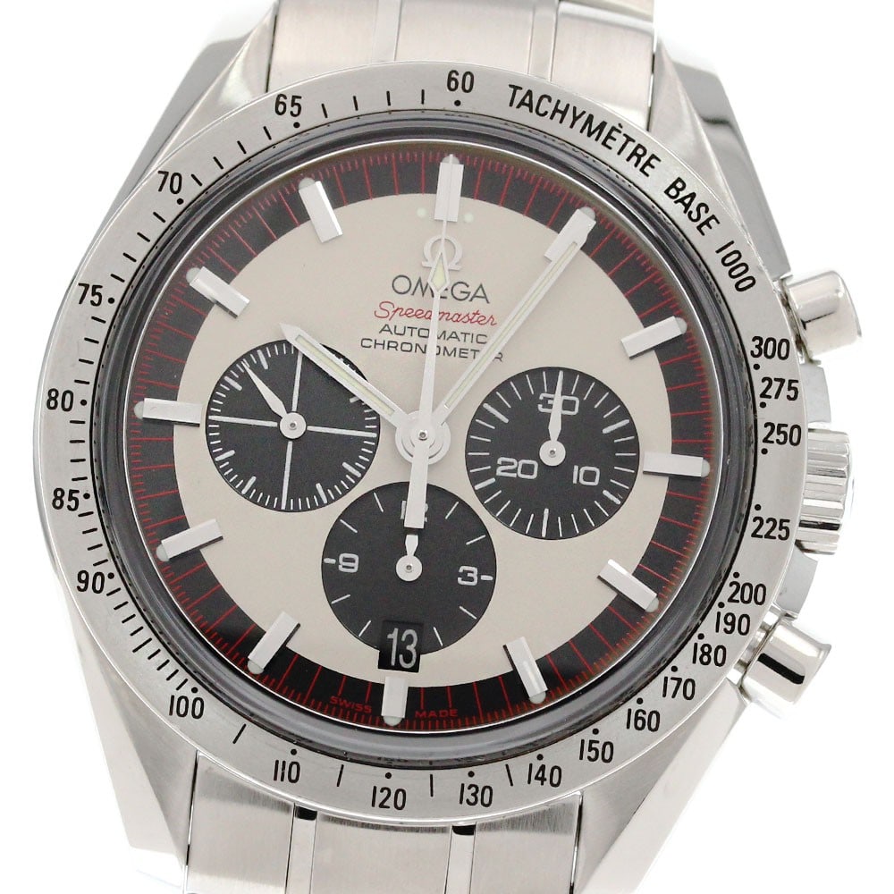OMEGA Speedmaster Schumacher Legend 3559.32 mens chronograph watch: OMEGA Speedmaster Schumacher Legend 3559.32 mens chronograph watch OMEGA Speedmaster Schumacher Legend Chronograph Date men's wristwatch, reference 3559.32. This pre-owned automatic watch features a s