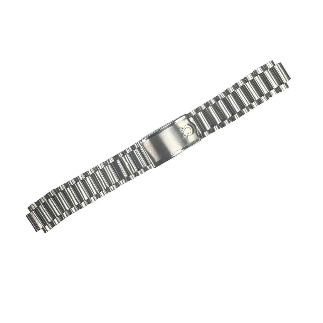 Stainless Steel 20mm to 16mm Omega Watch Bracelet Band: Stainless Steel 20mm to 16mm Omega Watch Bracelet Band This Omega stainless steel watch band bracelet features a silver tone and is designed for compatibility with Omega wristwatches. The band is a br