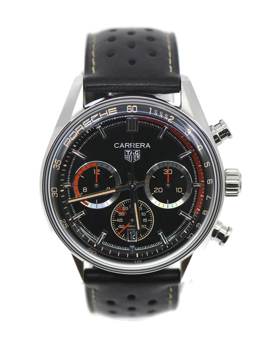 TAG Heuer Carrera Porsche Chronosprint automatic chronograph watch CBS2015 (1 of 6)