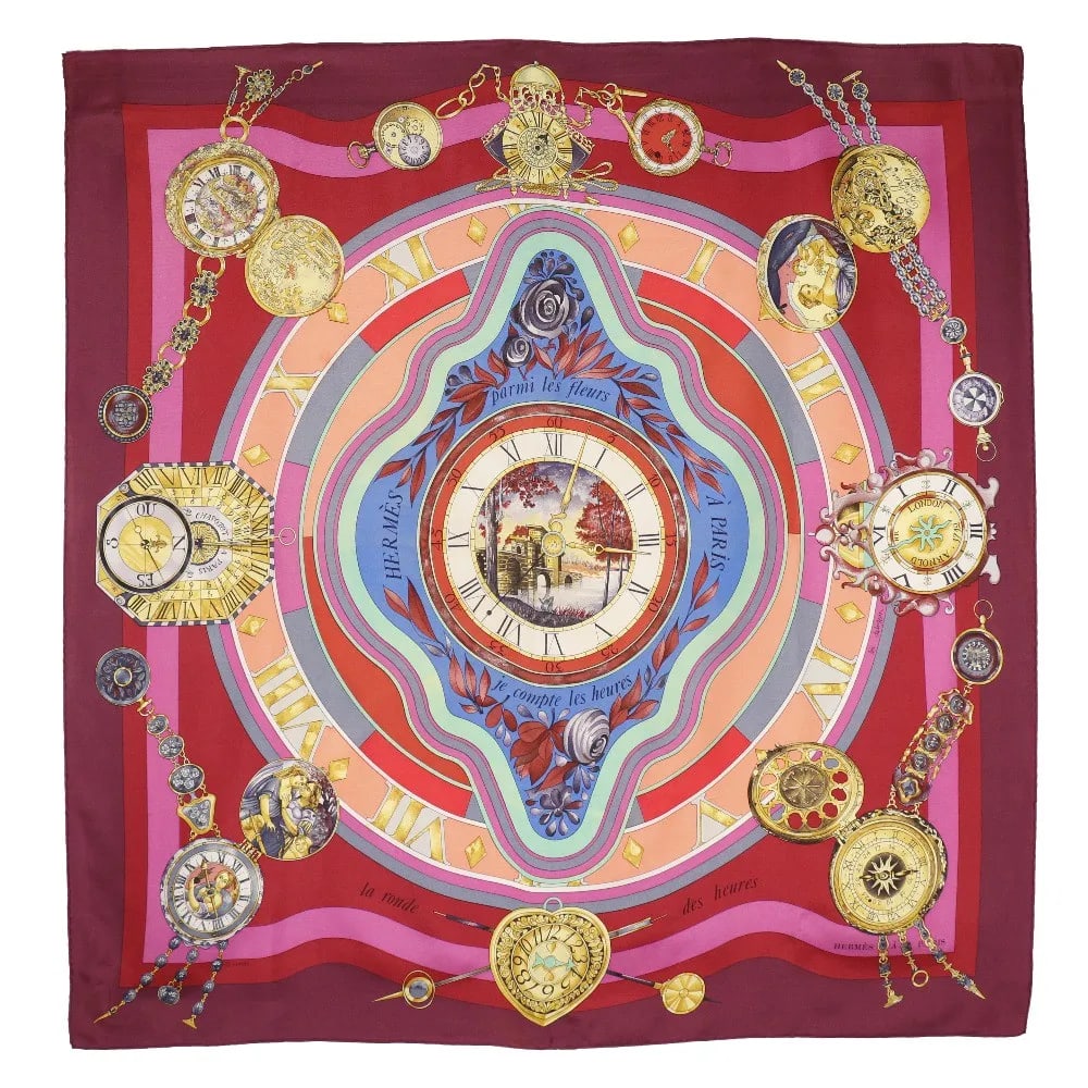 Hermes Carre 90 Silk Scarf Multicolor 90cm: Hermes Carre 90 Silk Scarf Multicolor 90cm Hermes Carre 90 scarf in multicolor silk. This women's accessory is made in France and is noted to have minor exterior staining, loose threads, and a missing