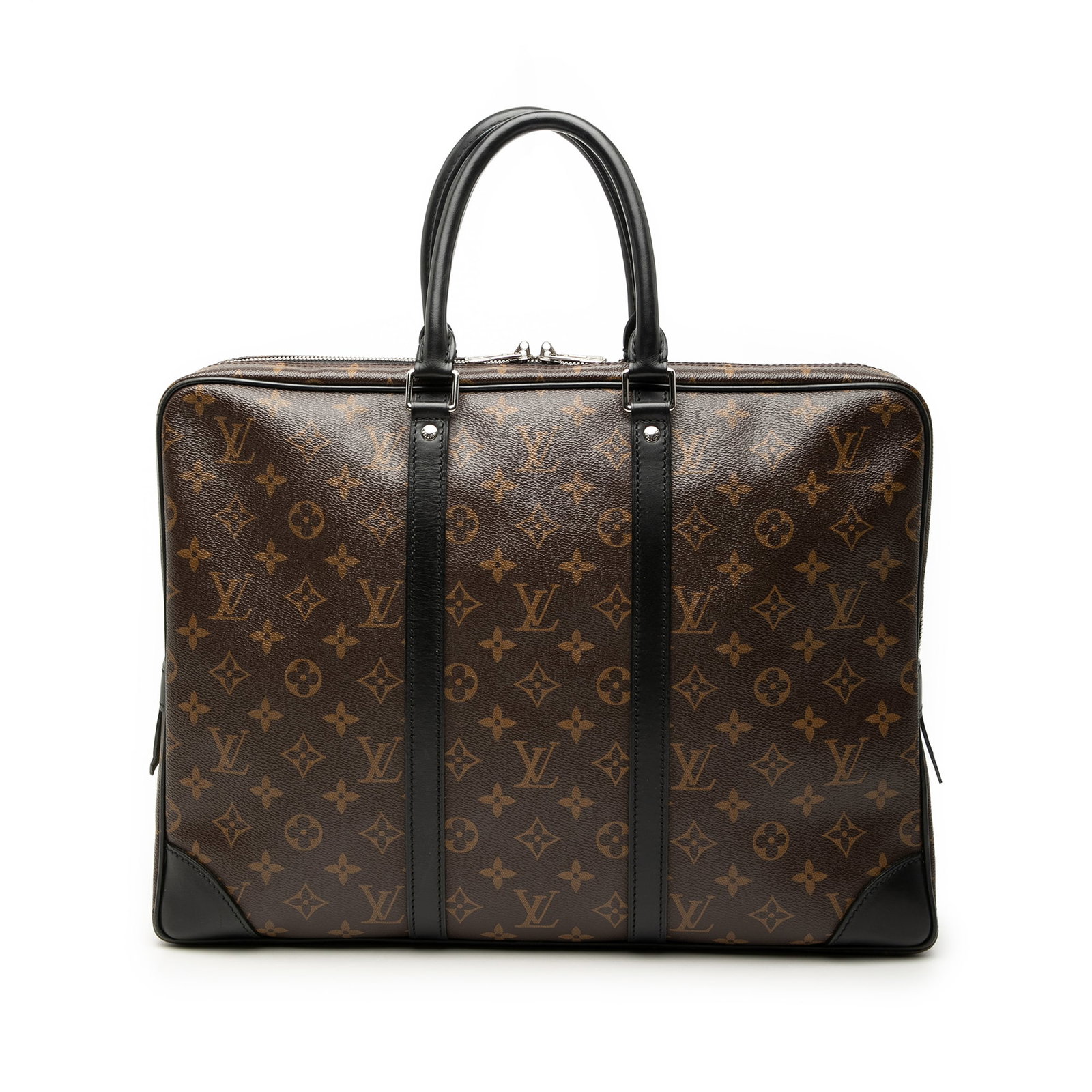Louis Vuitton Macassar Monogram document bag GM: Louis Vuitton Macassar Monogram document bag GM This Louis Vuitton Monogram Macassar Porte Documents Voyage GM features the brand's signature monogram macassar canvas with leather trim. It is designed