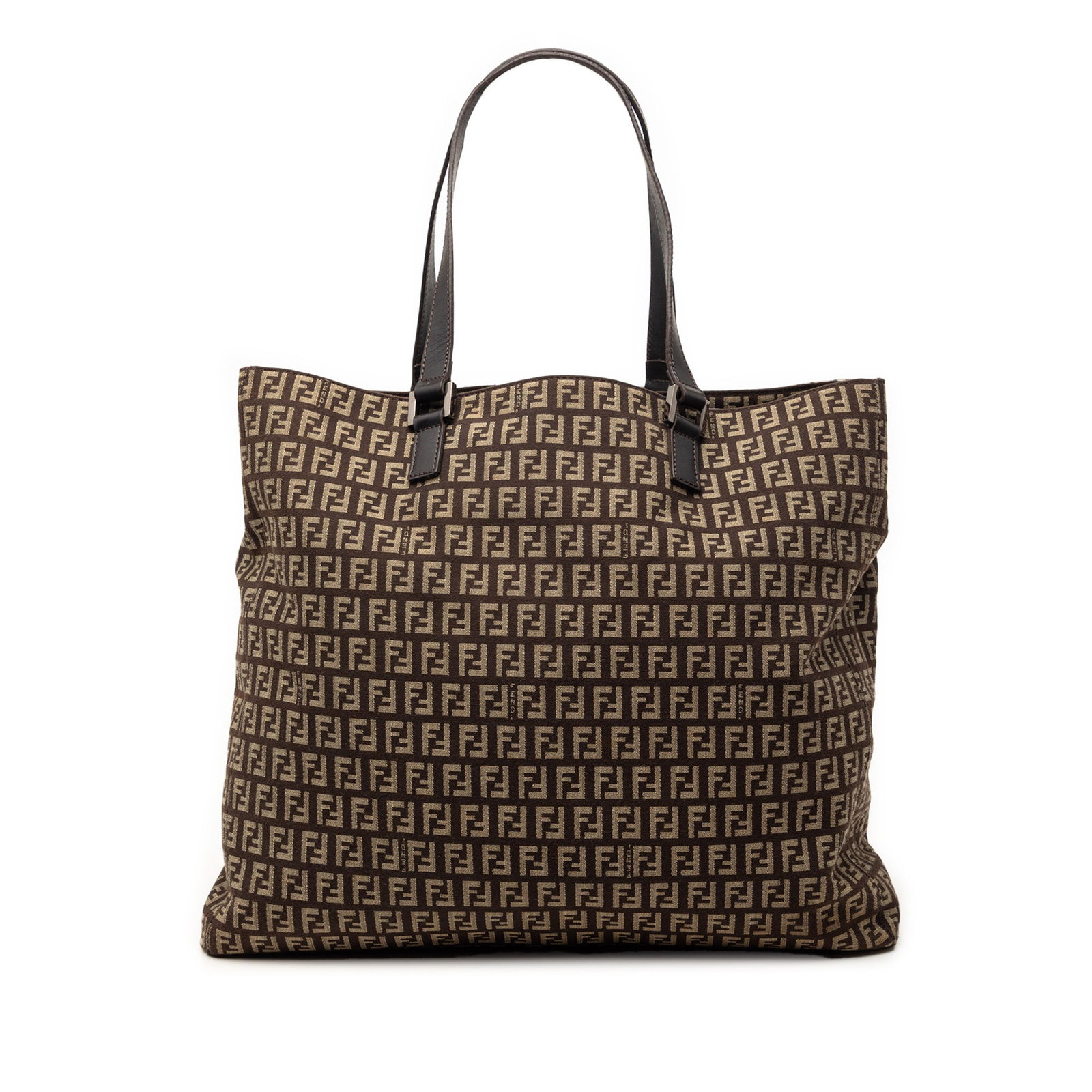 Fendi Zucchino brown canvas tote bag (1 of 7)